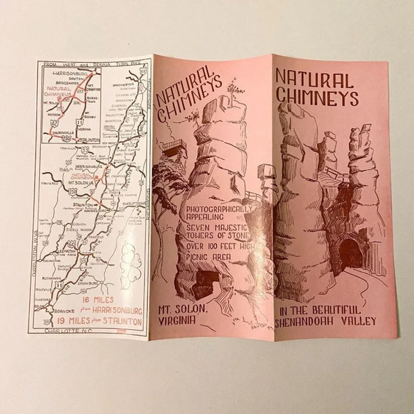 Vintage Shenandoah Valley Natural Chimneys Bridges Virginia Brochures Pamphlets - Picture 8 of 16